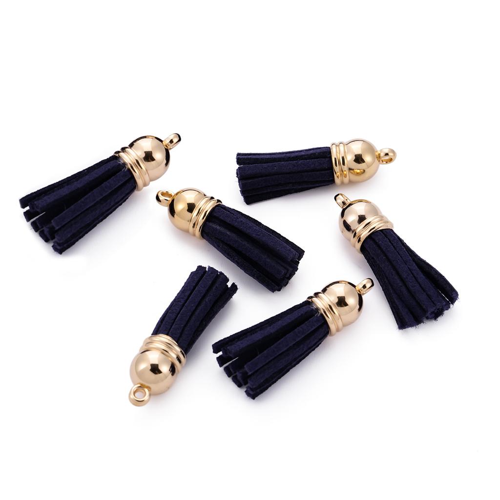 20pcs/lot 38mm Tassel Vintage Leather Tassels Fringe Pendant For DIY Keychain Jewelry Making Supplies Charms Accessories
