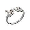 2024 Fashionable Stainless Steel Butterfly Cat Pineapple Heart Adjustable Ring