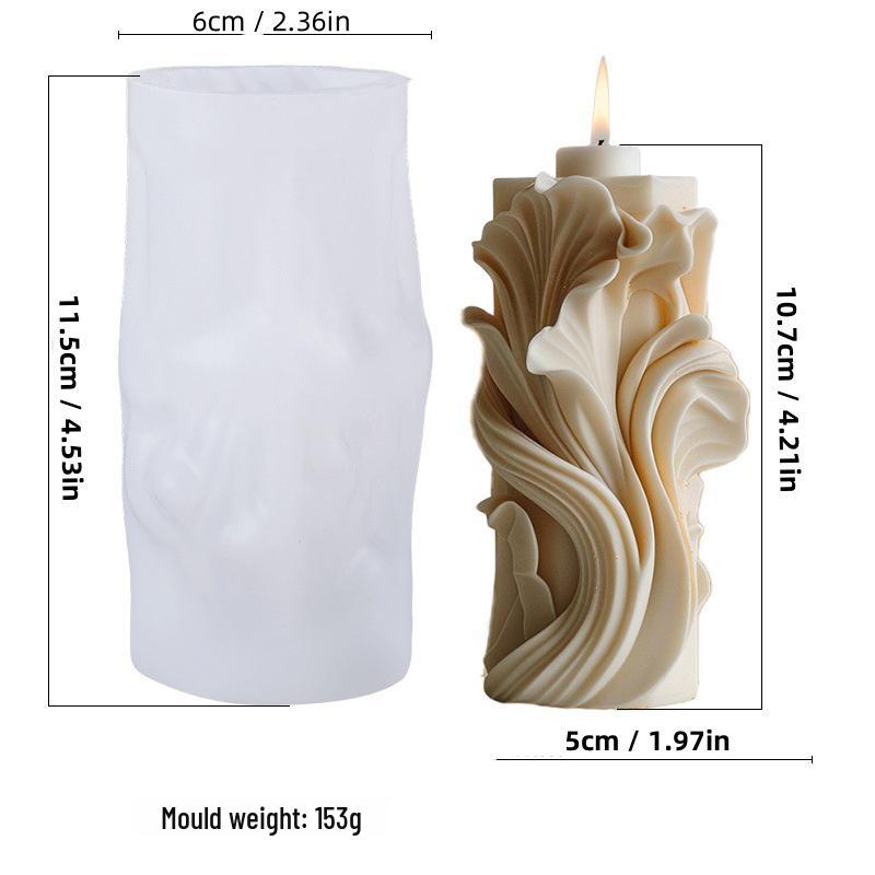 

Форма для ароматерапевтичних свічок Creative Wave Geometry - DIY циліндричний гіпсовий гіпсовий сувенір для домашнього декору