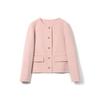 Sheep Wool Double-sided Woolen Coat Small Coat Single-breasted Short Round Neck Temperament Coat Women