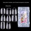 360Pcs/Box Fake Nails Transparent Frosted French Almond Acrylic Water Drop False Nail Tips For Extension Tip Manicure Tool