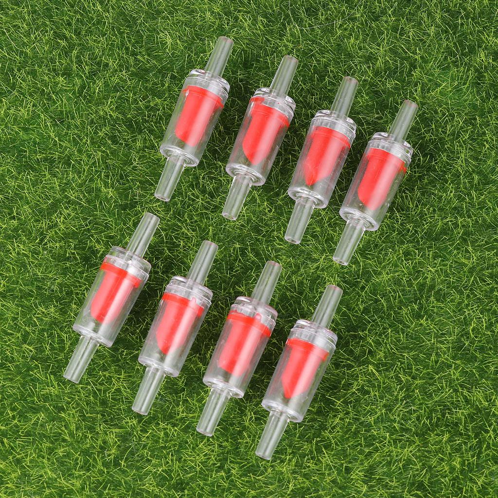 20pcs 4Mm Check For Aquarium Straight Air Valve Non-Return Valve Fish Tank Oxygen Tubing Aerator Connector Red