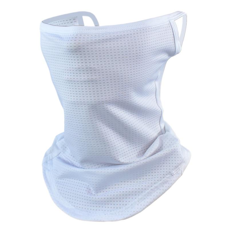 

Дышащий шарф, полумаска для лица, летняя быстросохнущая повязка на шею, накладная повязка на ухо, защита от солнца, бандана, шейный платок, головной убор белый