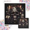 DIY Diamond Painting Canvas Vintage Gothic Skull Rose Candle Pattern 5D Rhinestone Art Kit for Home Wall Decor