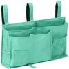 Bedside Caddy Magazine Holder Book Laptop 3 Side Hook Straps Hanging Organizer Bed Hanging Storage Bag for Bedroom College Dorm