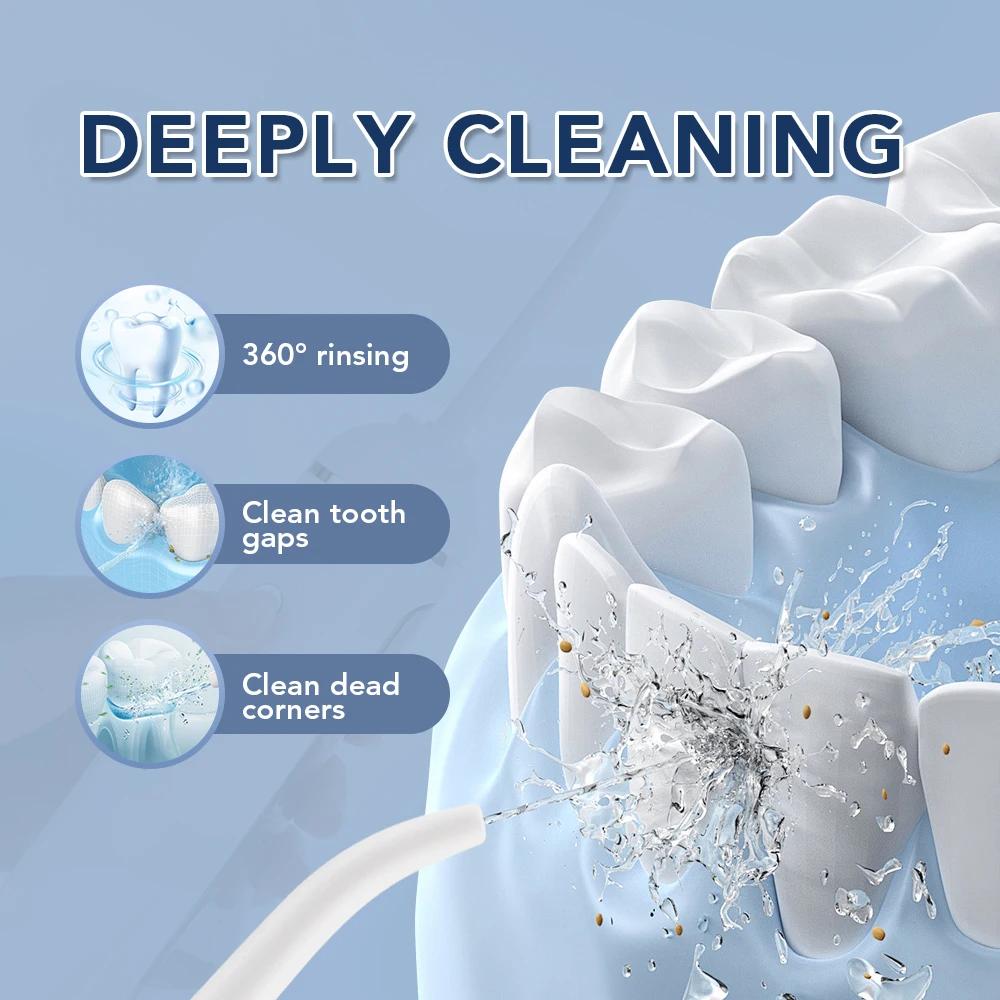 3 in 1 Electric Water Flosser Household 360° Teeth Dental Cleaner Waterproof Remove Calculus Tartar Teeth Cleaning Oral Care