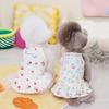 Breathable Pet Clothes for Small Dogs, New Spring and Summer Teddy Schnauzer Pomeranian Princess Dress 24 Peach Heart Gauze Skirt