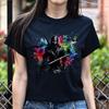 Artistic Ninja Color Splash Unisex T-shirt Ninja In the Dark Black Navy Dark Hea