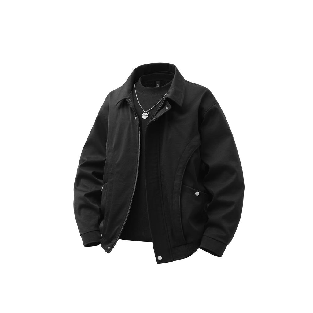 Add Fat Plus Size Men's Casual Lapel Jacket Spring and Autumn Thin Fat Man Versatile Men's Jacket