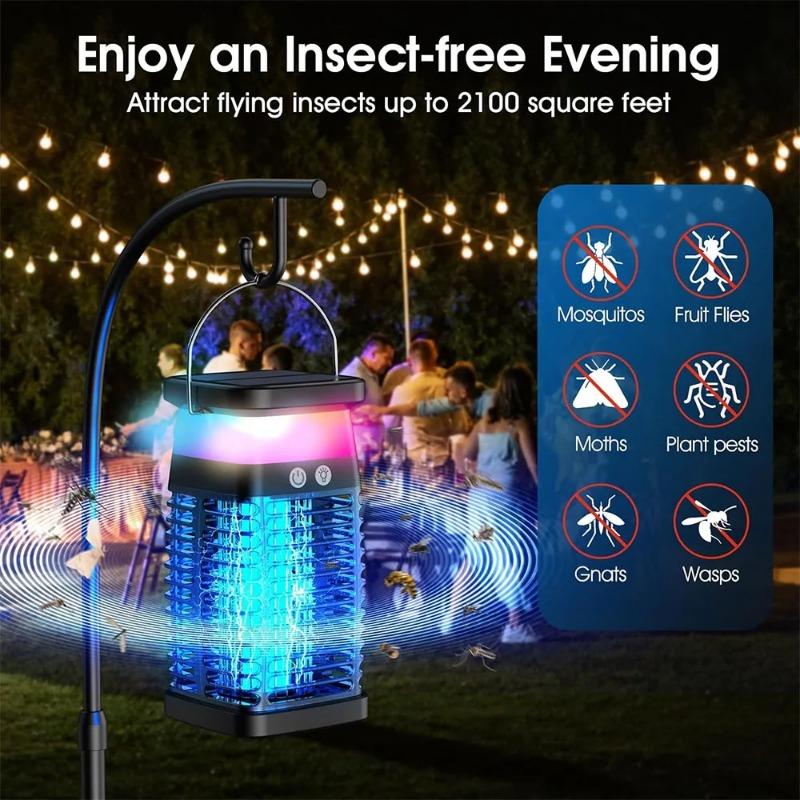 Lampă de țânțari, Extinctor electric cu șoc pentru insecte de exterior, Lumină UV, Capcană pentru insecte zburătoare, Camping, Lumini pentru țânțari