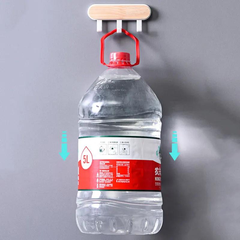 Suport chei din lemn, pălărie, eșarfă, organizator de depozitare, suport magnetic puternic pentru chei, suport pentru depozitare, cârlige pentru telefon, umerase autoadezive montate pe perete