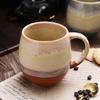 Heat Resistant Vintage Ceramics Coffee Cup with Comfort Handle Gradients Mug For Office Use Morning Brews Afternoon Teas