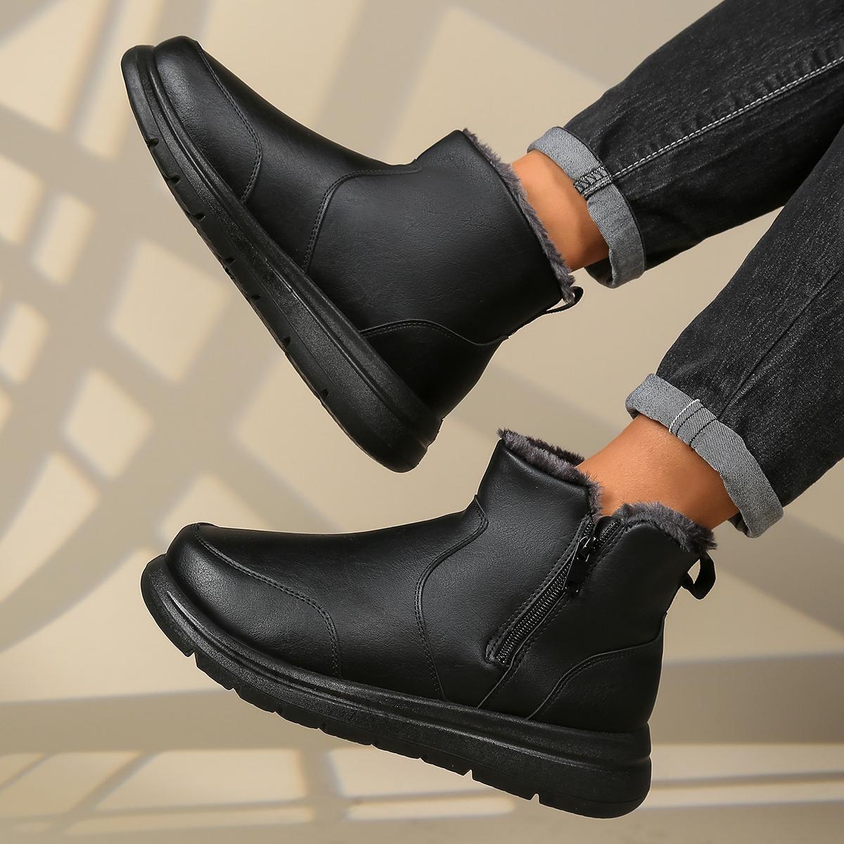 

Fashiable men s leather casual shoes, men s ankle boots, men s leather shoes, plush waterproof shoes, free shipping shoes 45