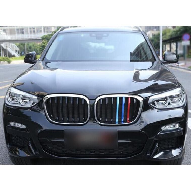 Fit For BMW X3 X4 2018-2021 Three M-Color Front Centre Grille Decor Cover Trim