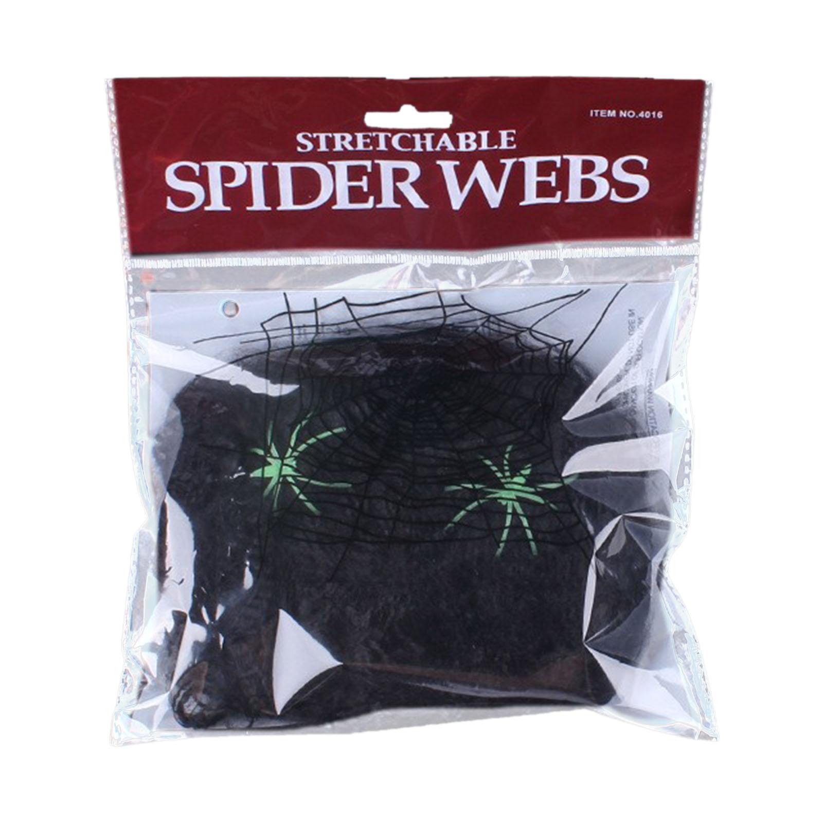 

Super Stretch Cobwebs Spooky Party Favor Supplies Stretchable Cobweb for Stage Shows Outdoor Class Plays Carnivals Decor чёрный