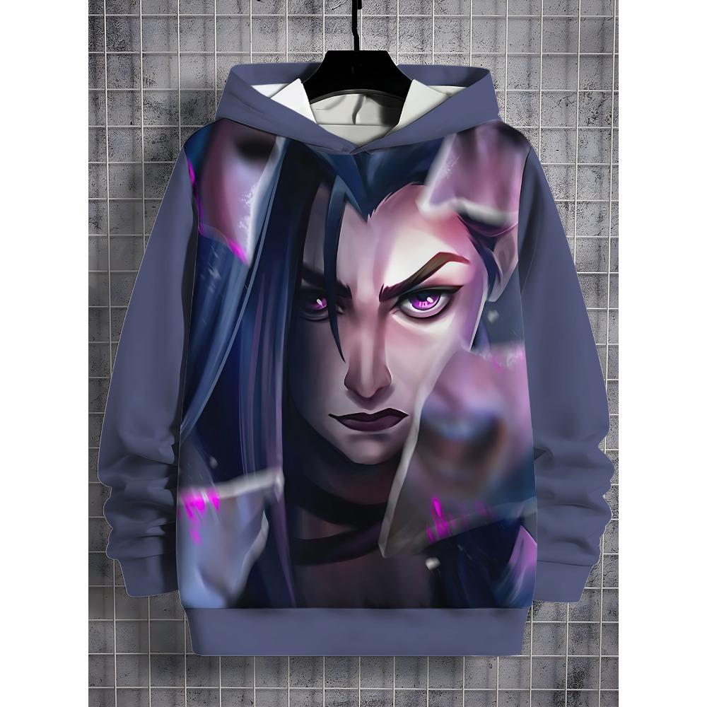 Arcane Jinx Anime 3D potisk Celoroční Dětská ležérní mikina Cool svetr Topy Unisex oblečení Klučičí mikiny Oblečení