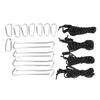 Camping Tent Stakes with 2m Wind Ropes Aluminum Buckles for Outdoor Picnic Adventure