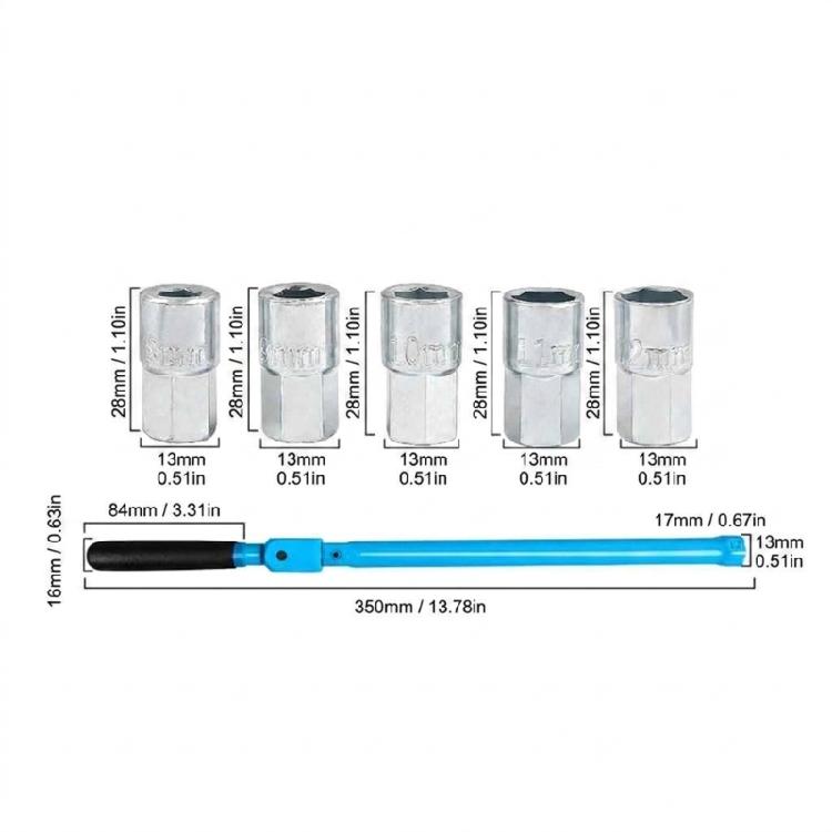 8-12Mm Sink Wrench Set Valves Removal Plumber Tool For Tight Space Plumbing And Valves Adjustments Easy Nut Removal
