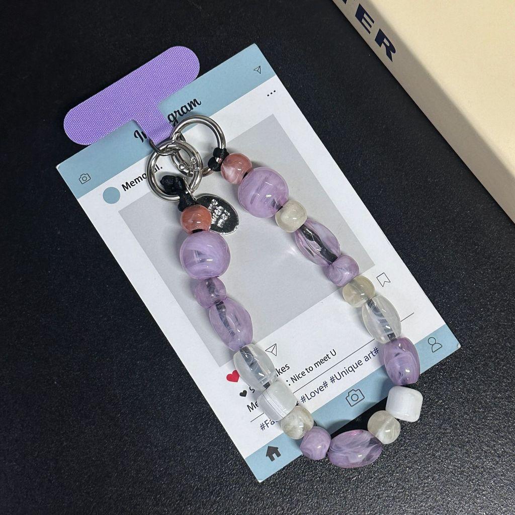 Color Beaded Phone Lanyard With Handcrafted Pvc Cord For Women And Men