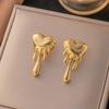 Sweet And Exquisite Melting Heart Decorative Stud Earrings Suitable For Women To Wear Clothes For Summer Travel
