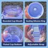 Kawaii Rabbit Plastic Water Bottle For Girls With Straw And Strap Clear Portable Leak-proof Children Water Bottle BPA Free