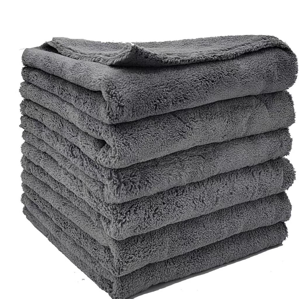 Custom Logo 550gsm Quick-Dry Microfiber Car Towel Absorbent and Thickened Coral Fleece Cloth for Home Use and Detailing