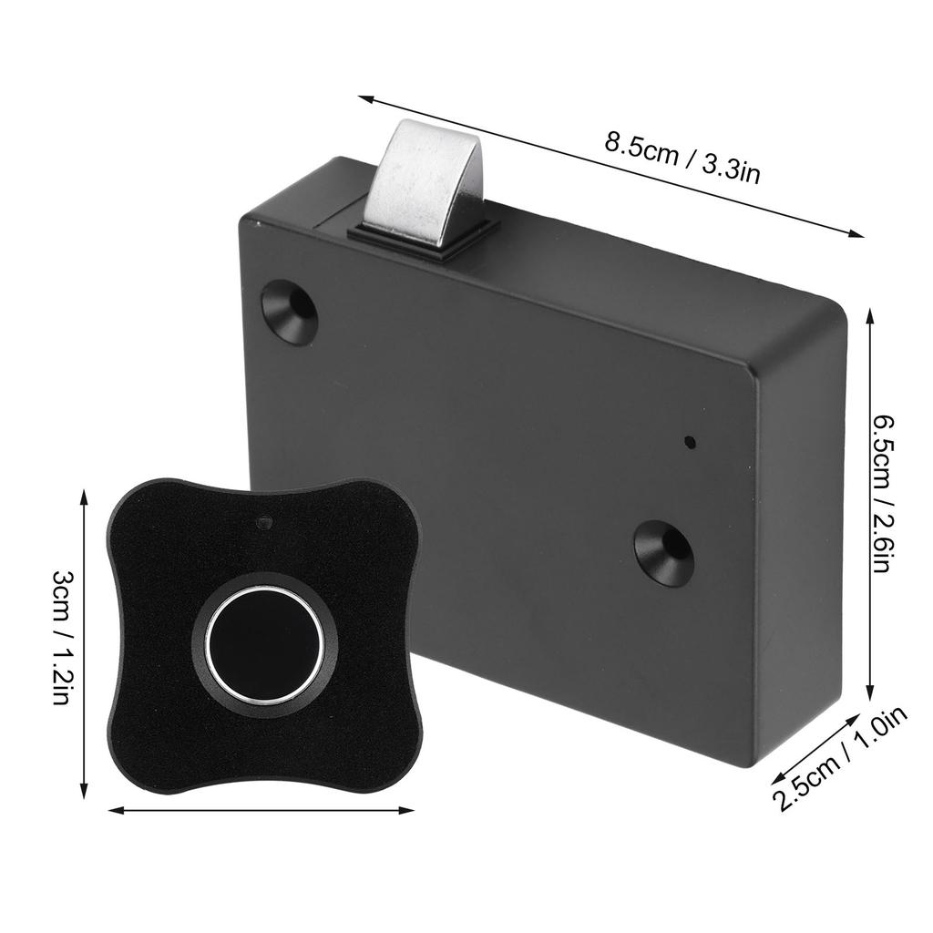 Home Smart Fingerprint Lock Aluminum Alloy Cabinet Electric Small Lock for Cabinet Drawer