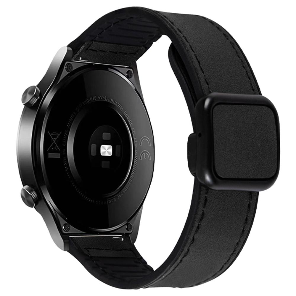 Für Garmin Venu 3/Venu 2/Vivoactive 4 22mm Uhrenarmband Magnetische Faltschließe Leder+Silikon Armband