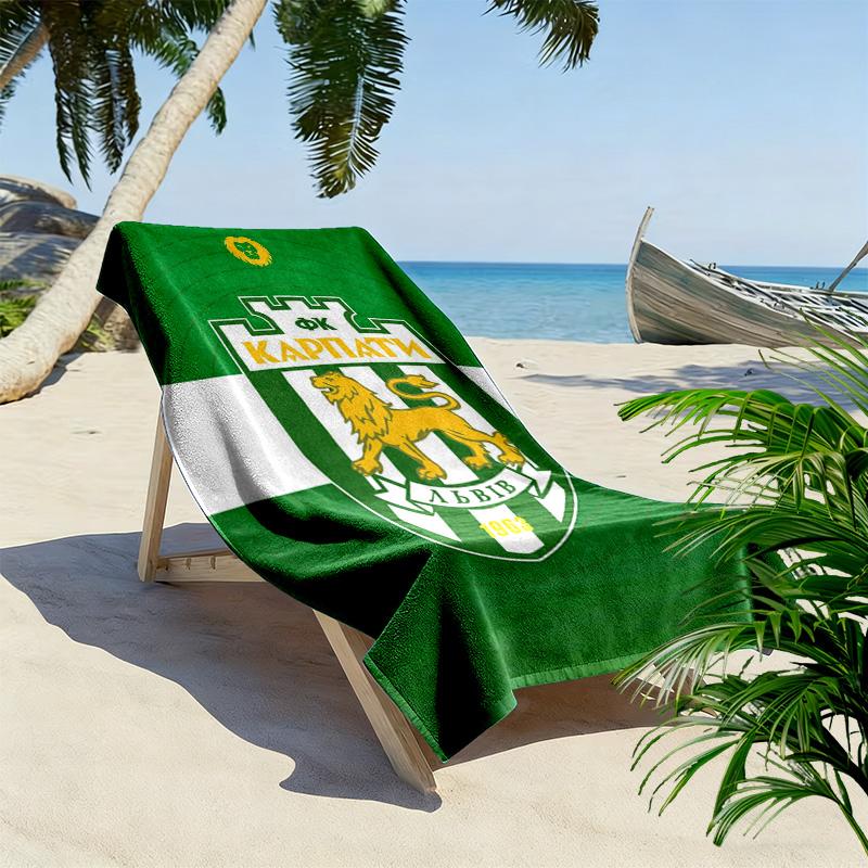 Karpaty Lviv Print Strandtuch, Großes Weiches Schnelltrocknendes Handtuch für Strand Camping Schwimmen