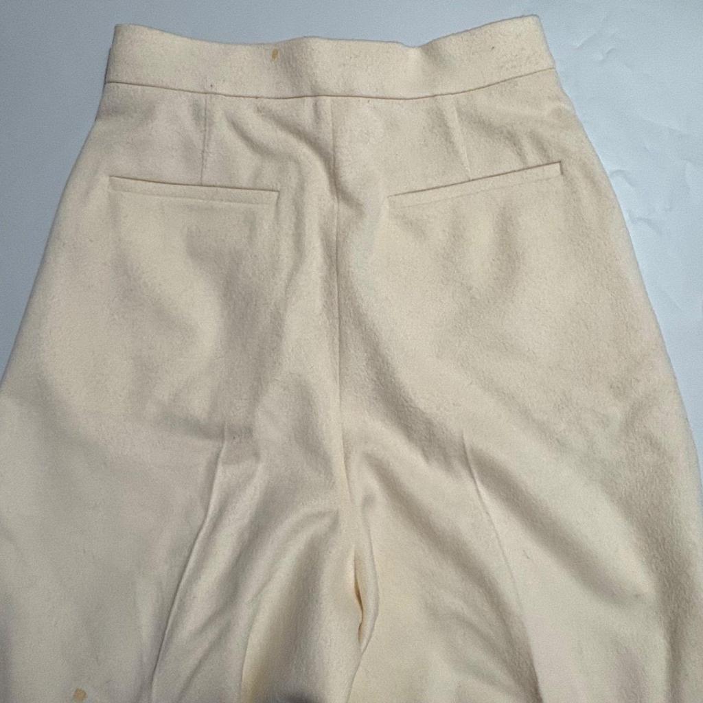 Used 〇ebure High waist wide gaucho pants 100% wool cream 36 size 2810600427 [] C rank 0908-4