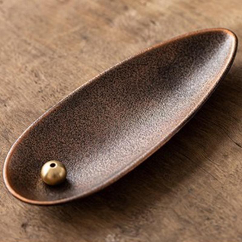 62KD Japanese Alloy Incense Holder Household Decor Ornament Accessory for Meditation Thinking Decoration Ornament