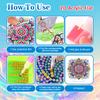 Flower DIY 2D Flat Acrylic Diamond Art Decorations Round Drill Crystal Art Craft Decoration for Adults Gift Home Decor