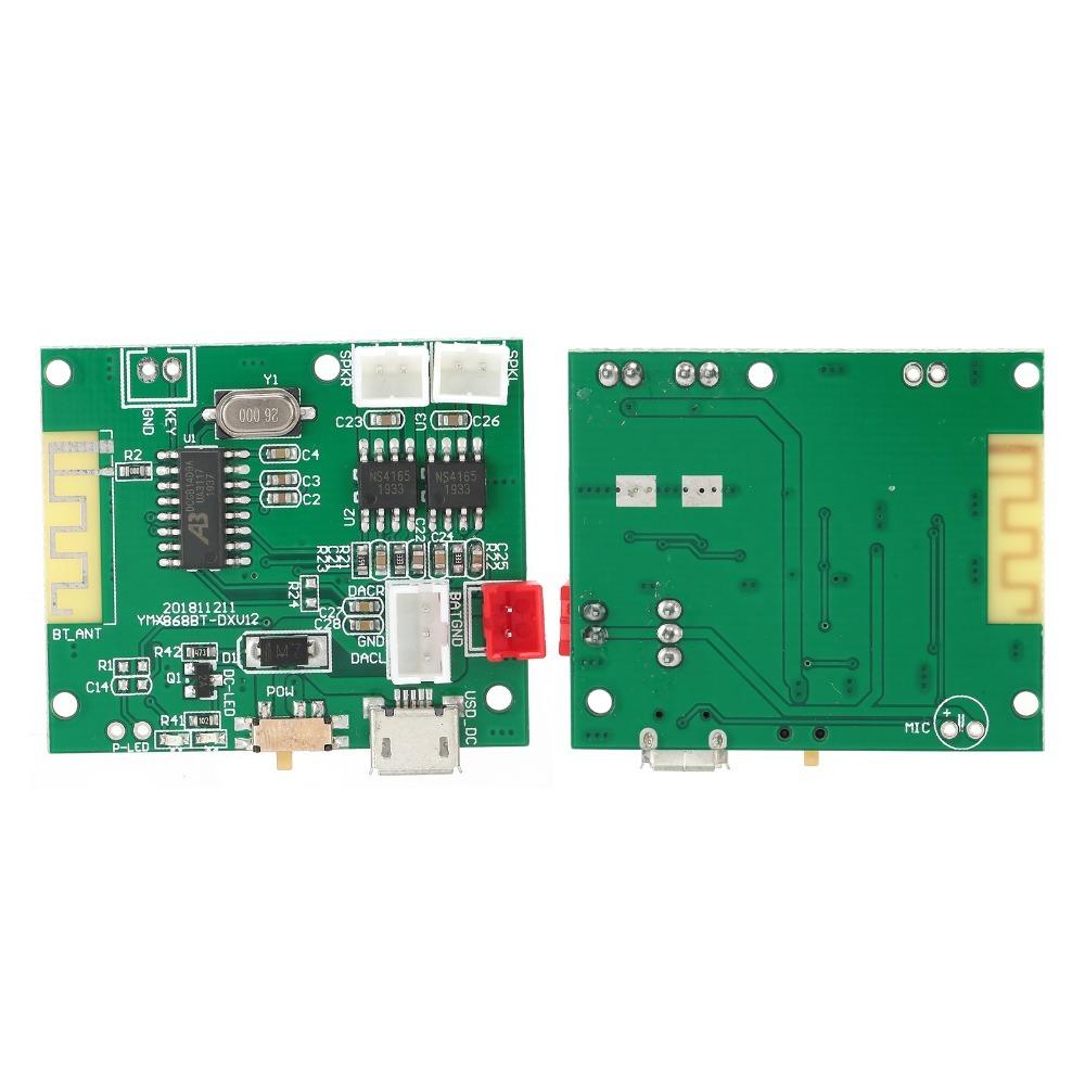 1 Pair 3.7-5V Input Amplifier Board Bluetooth 5.0 Stereo Sound Amplifier  for Music System