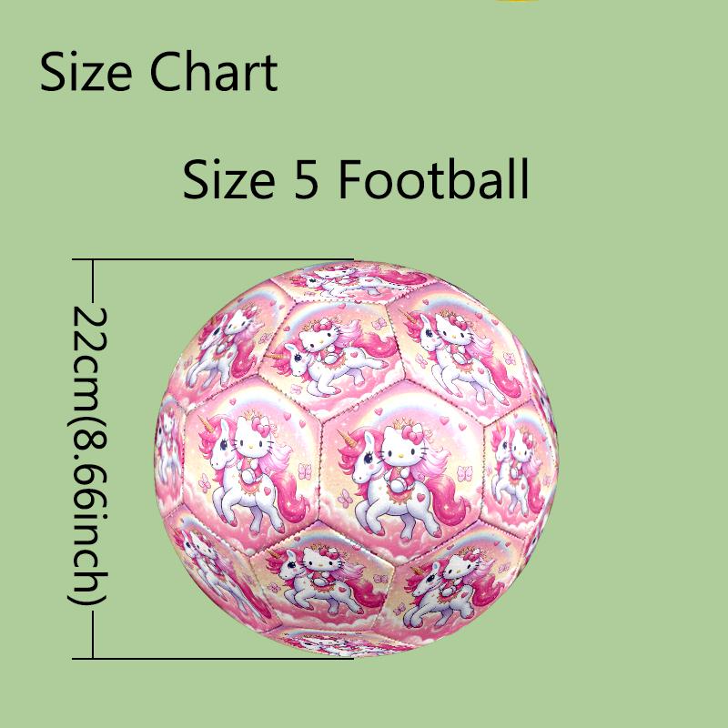 Size 5 Soccer Ball - Outdoor Sport Football with Hello Kitty Pattern, Ideal Gift for Birthdays, Christmas, Father's Day, Graduation