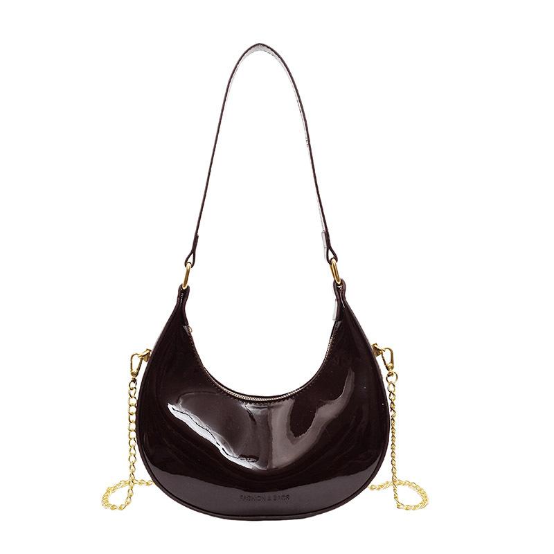 

Нишевая новая весенняя сумка 2025 года, дизайнерская сумка-седло высокого класса, простая глянцевая сумка-мессенджер под мышкой, женская сумка