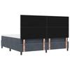 Boxspring Bed with Headboard Dark Grey 200 X 200 Cm Velvet