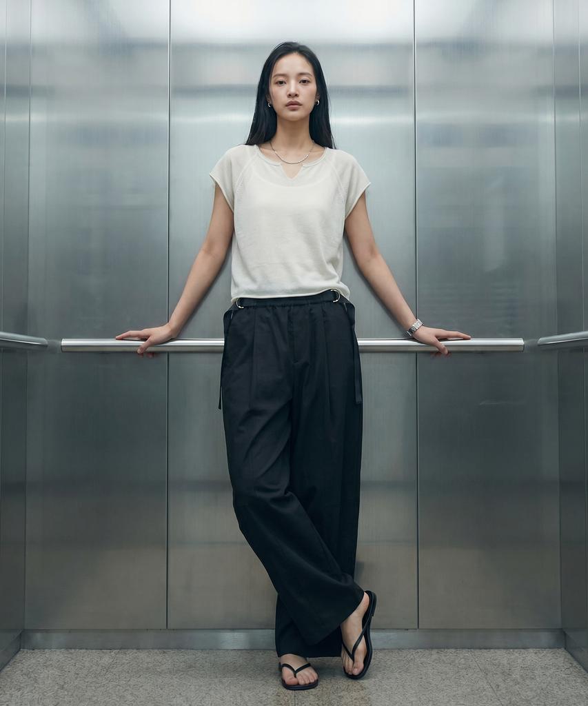 Metapeo Wide Cotton Pants Black