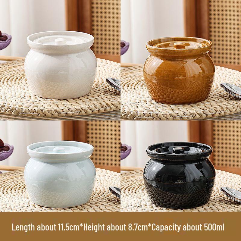 Zhaoran 500ml Clay Pot Double Boiler 4-Piece Set