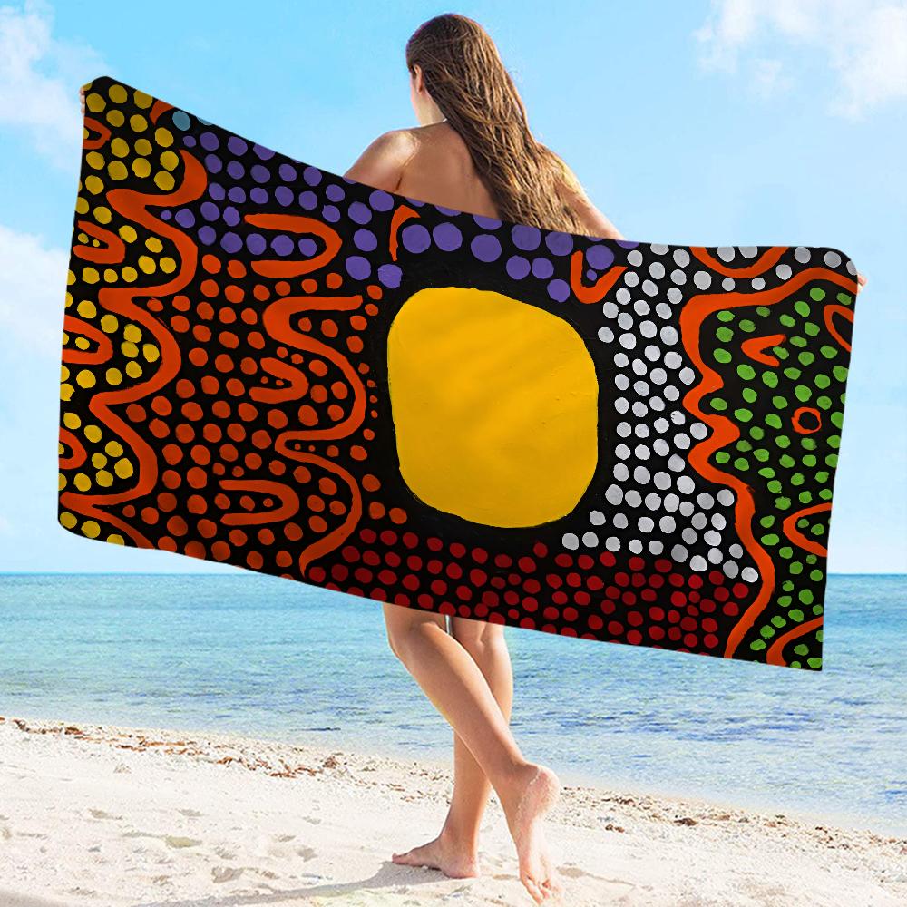 Exposition d'Art Yayoi Kusama Fleur de Citrouille Serviette Microfibre Plage t Séchage Rapide Doux Yoga Natation Station Balnéaire Alpinisme Serviette
