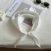 New Silk Scarf Solid 100% Linen Comfortable Breathable Mori Style Thin Neck Protection Scarf Spring and Autumn Triangular Binder