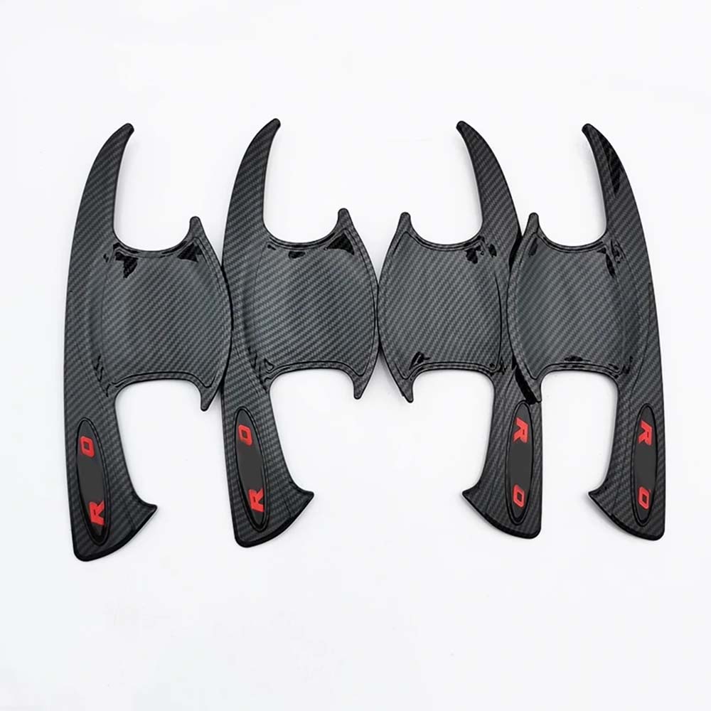 Car Decoration Door Bowl Handle Cover For Toyota Hilux Revo Rogue Rocco Invincible 2016- Carbon Fiber Cars Accessories
