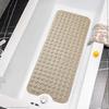 Non-Slip Bathtub Mat 39x16 Inch, Machine Washable, BPA-Free, Compatible with Standard Tubs (Brown)