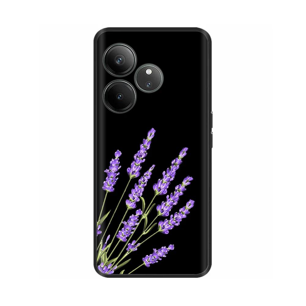 For Realme GT 6 GT 6T Case Black Silicone Luxury Bumper Cute Soft TPU Phone Cases For Realme GT6 5G Cover Shells Coque 6.78''