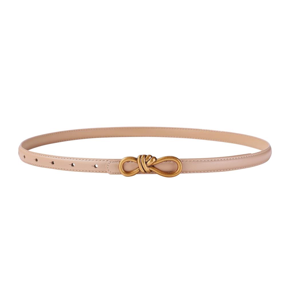 2025 New Retro Vintage Gold Designer Belt Genuine Leather Women Fashion Belt Knot Buckle Waistband Cummerbund for Dress Jeans