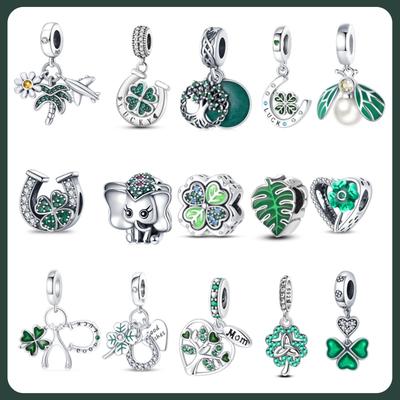 100% Kupfer Kleeblatt Anhänger Perle Biene Hufeisen Perlen Passen Original 3mm Pan Armband DIY Perlen für Frauen Schmuck