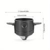 Portable Hand-brewed Coffee Filter Cup Stainless Steel Folding Ear Filter Drip-free Coffee Filter Cup with Bottom Tray