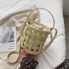 2025 Summer New Bag Women's Texture Foreign Water Bucket Bag Woven Fashion Handbag Crossbody Bag Handbag Women