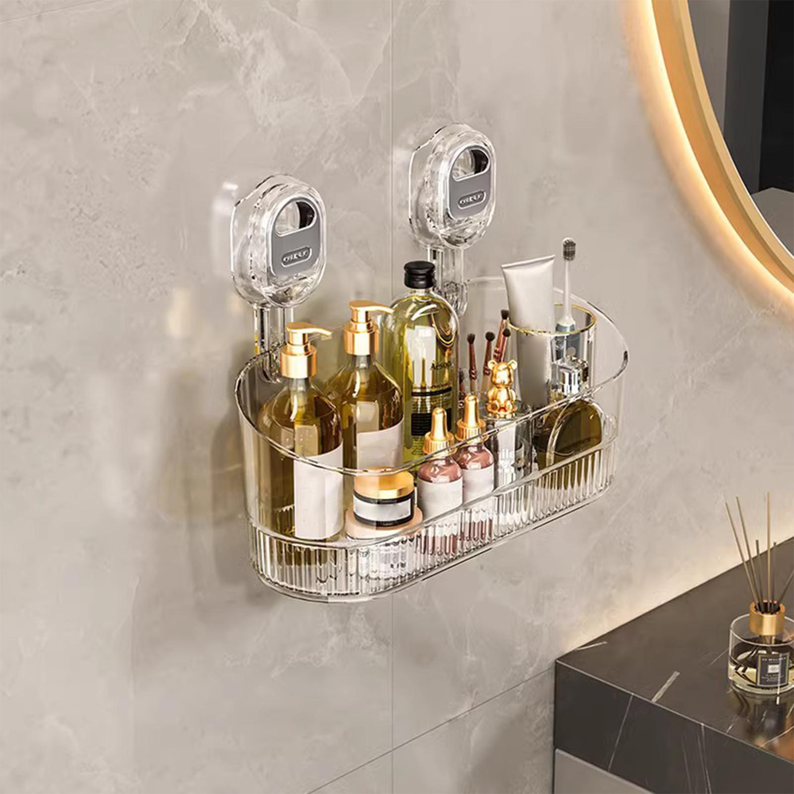 

Bathroom Corner Soap Shower Holde Racks Powerful Suction Cup Storage Rack for Shower Rooms Laundry Rooms прозрачный