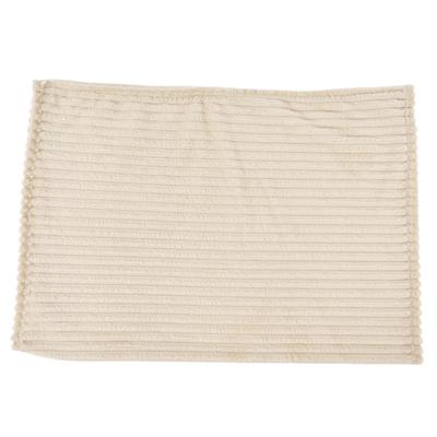 Flanell Überwurfdecke Plüschig Flauschig Leicht Atmungsaktiv Feine Verarbeitung Stilvoll Schlicht Weiche Decke Beige