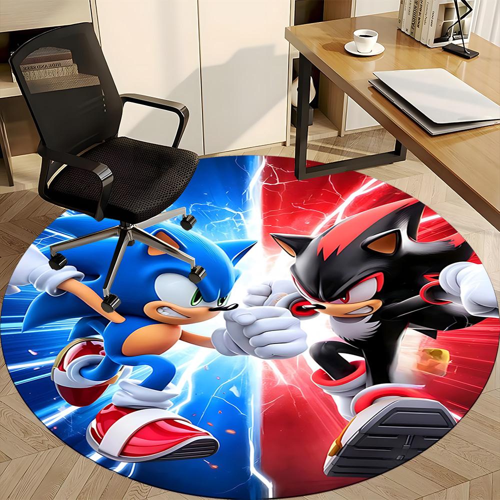 S-Sonic Shadow Office Round Area Rug, Under Office Chairs Bedroom Living Room Home Decor, A1022353